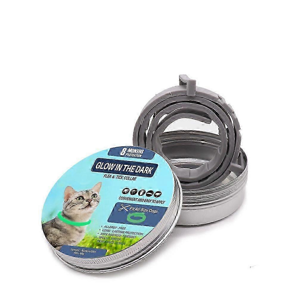 Yeni 8 Ay Pire ve Kene Önleme Yaka Kediler Köpek Koşum Sivrisinekler Kovucu Yaka Böcek Sivrisinekler Aydınlık Yaka