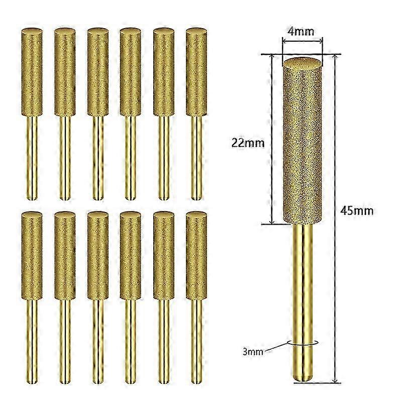 12× Diamond Chainsaw Sharpener Burr Grinder Chain Saw Drill Bits for Dremel Jaf Edition Ab