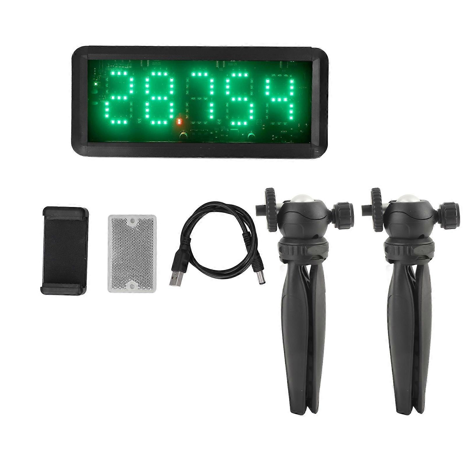 Wireless Laser Timer Battery Powered Sprints Race Clock Stopwatch for Bike Speed Training Skating Motorcycle 100‑240V EU Plug 