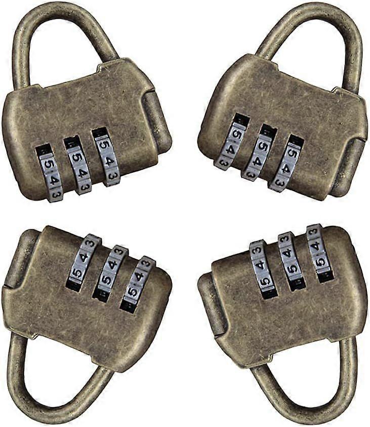 Pieces Code Lock Padlock Locker Code Lock Anti-Theft Combination Lock 3 Digit Retro Combination Lock Vintage Padlock Outdoor Door Security Padlock Wit