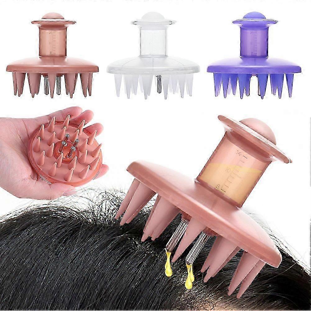 Brosse de massage du cuir chevelu en silicone avec distributeur de liquide pour la croissance des cheveux, l’élimination des pellicules et la relaxation, hommes et femmes
