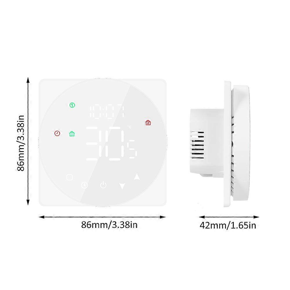 Tuya WiFi LCD Display Smart Temperature Controller 16A Touch Screen Thermostat Weekly Programmable APP Remote Control for Electric Heating Save Energy
