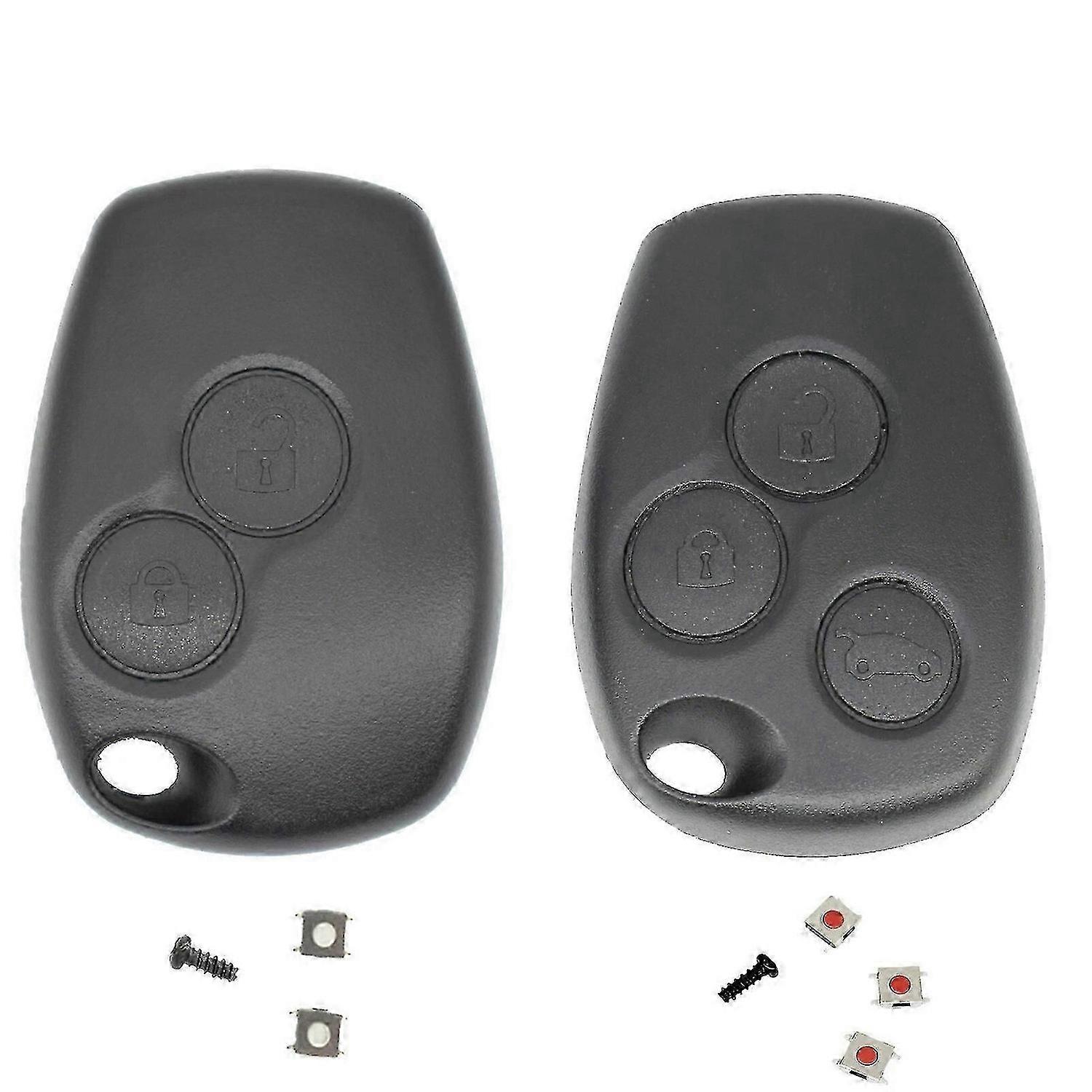2/3 Buttons Switch Car Remote Key Shell Fob Case Cover Compatible with Renault Clio Trafic Twingo Ka