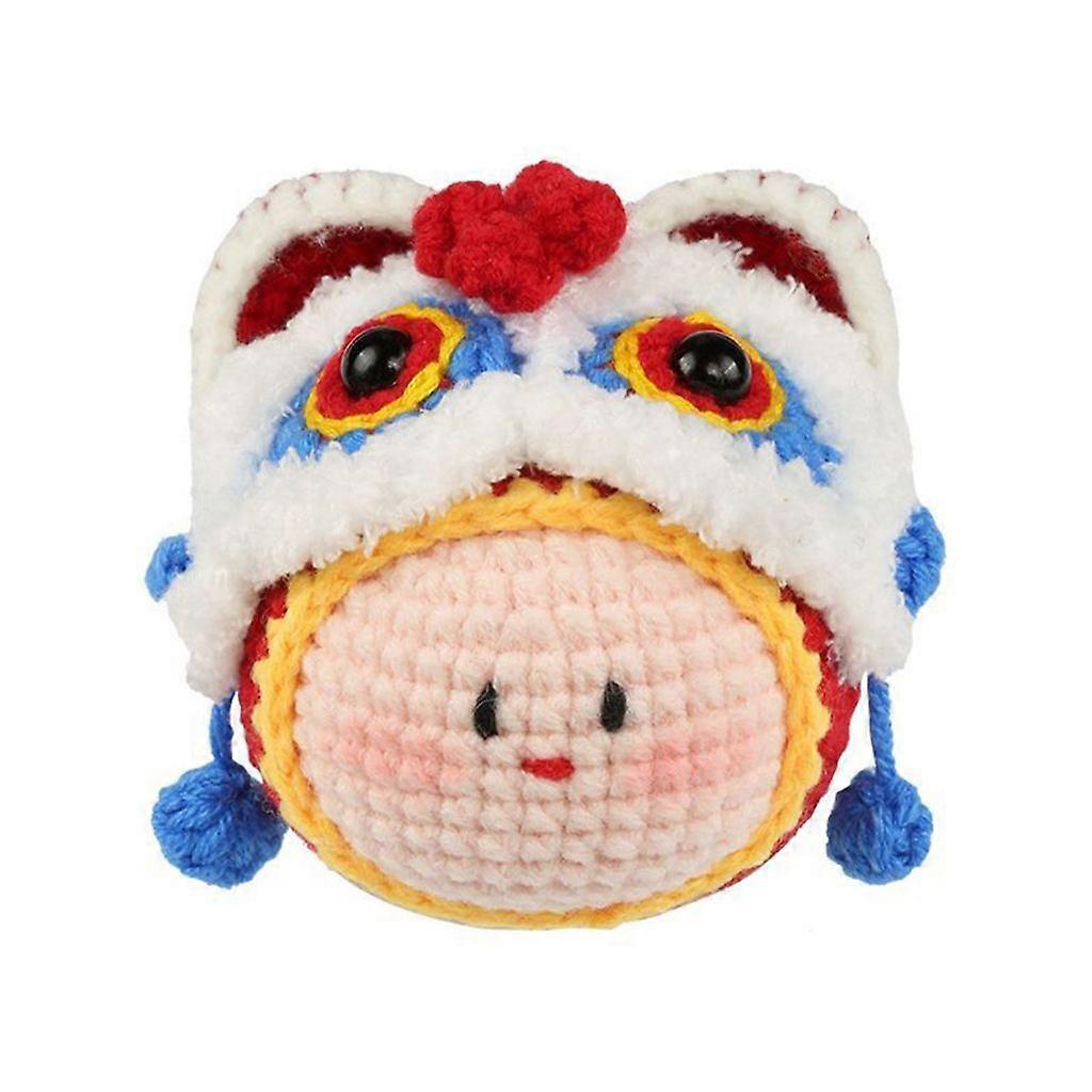 أطقم الكروشيه للمبتدئين DIY الكروشيه الرقص الأسد بما في ذلك الكروشيه هوك والغزل