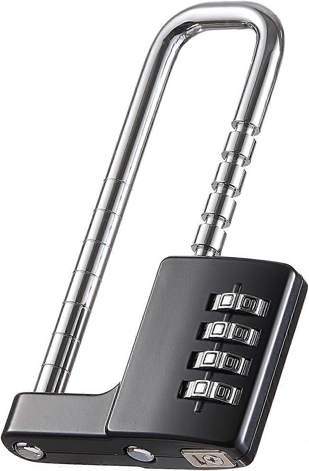 Heavy Duty Combination Hanging Lock, Large Black Outdoor Lock, Weather Resistant, High Security with Hidden Password
