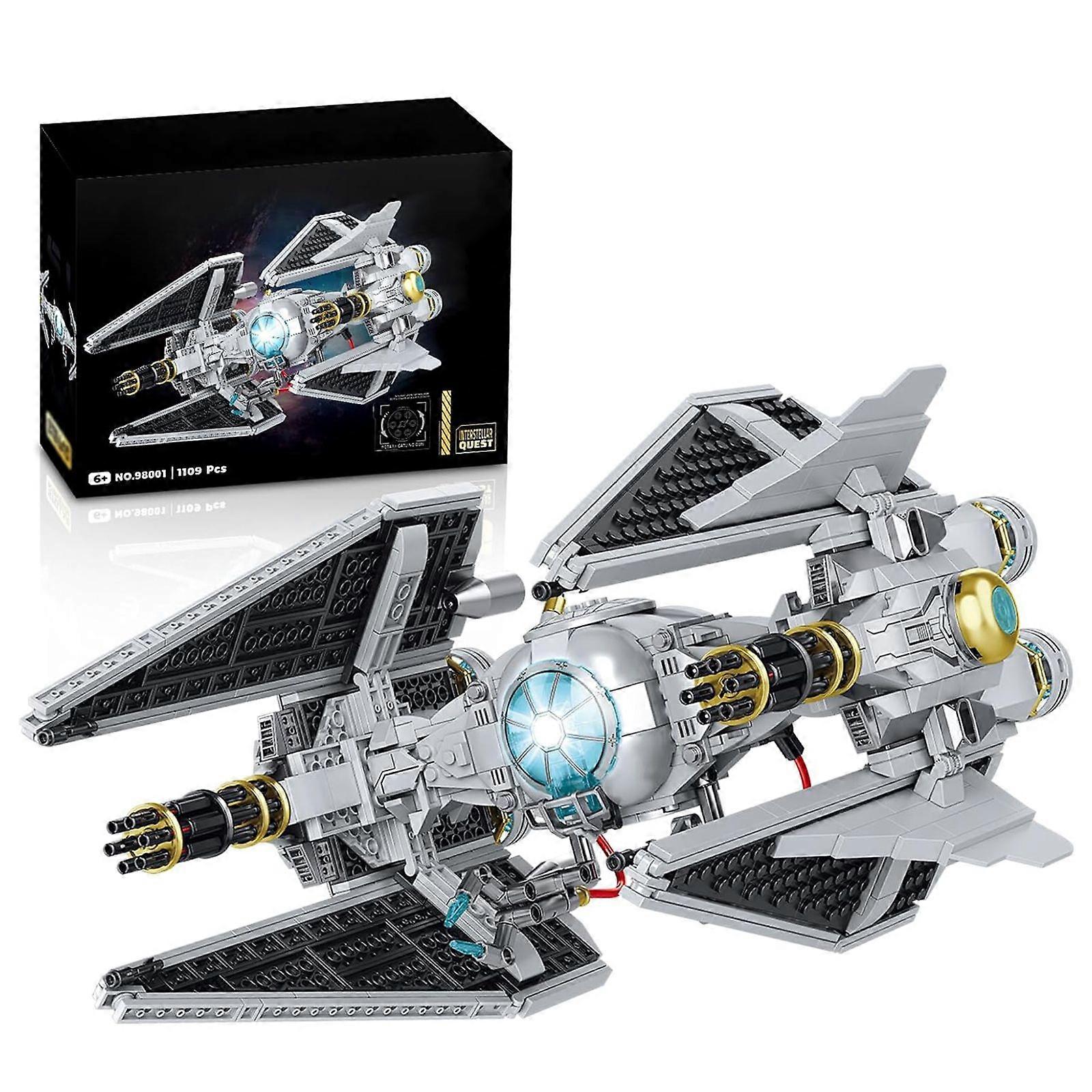 JTBBOY Star Bomber 650PCs Building Kit - Sci-Fi Aircraft Model with Display Stand, STEM Gift for Kids 10+ & Movie Fans, Collector's Edition Spacecraft