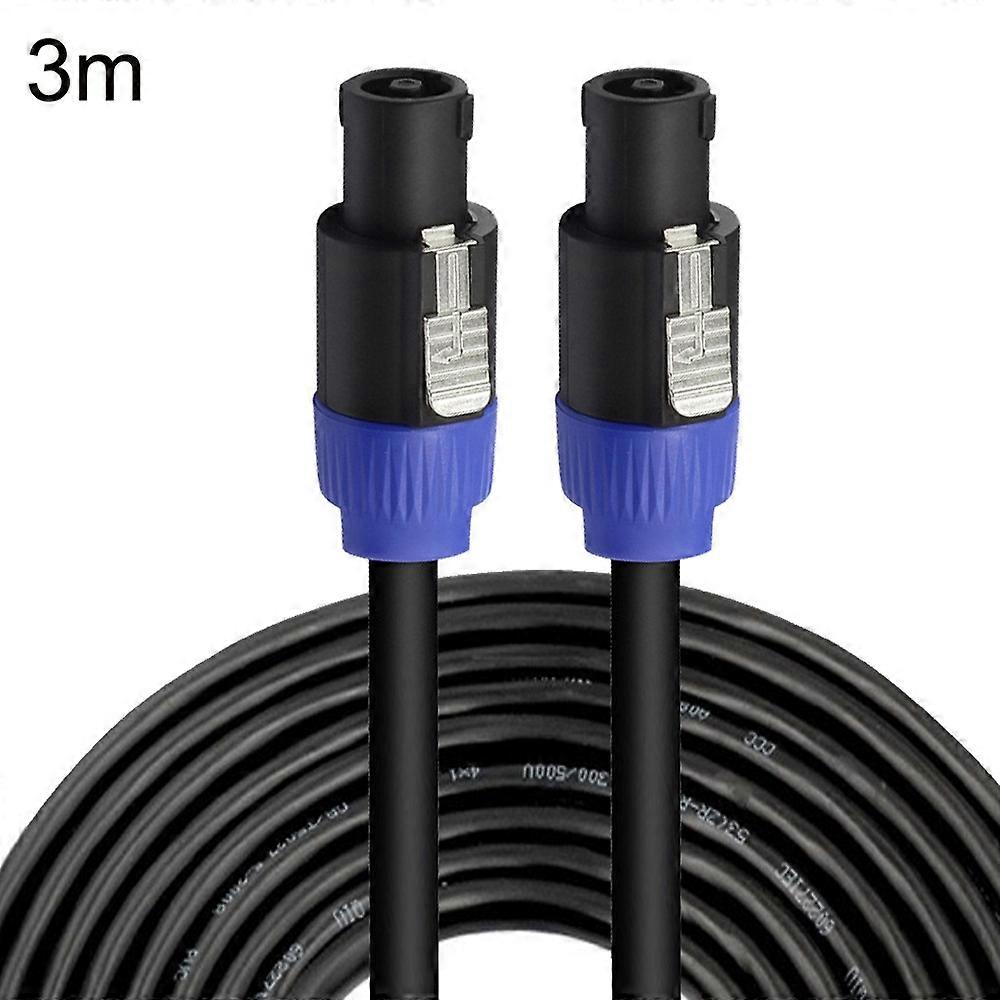 Male To Male Four Core Ohm Cable Audio Cable Ring Stage Speaker Cable 3m