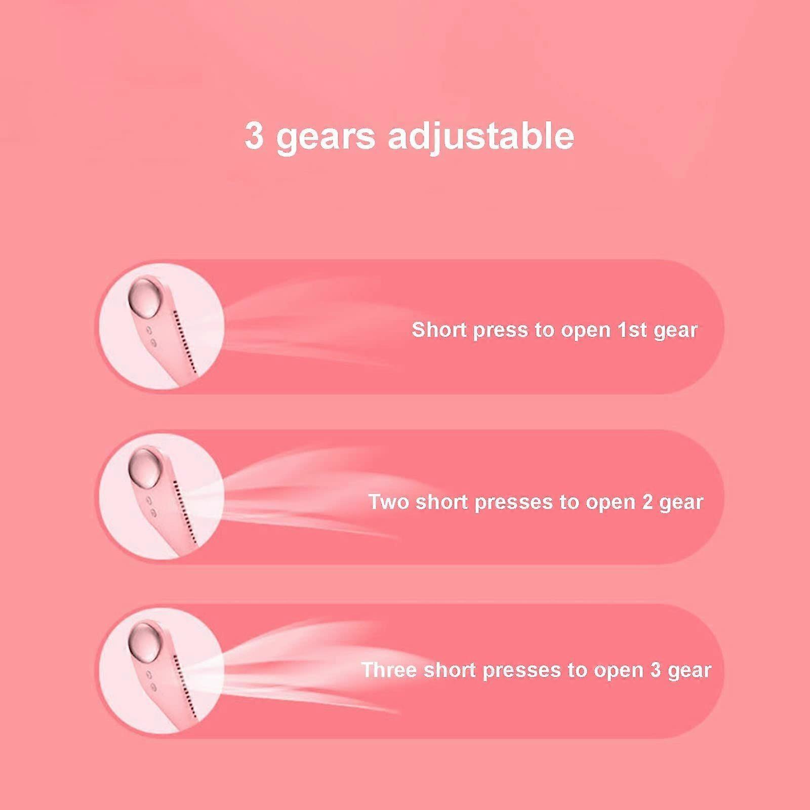 Adjustable Portable USB Neck Fan (Black)