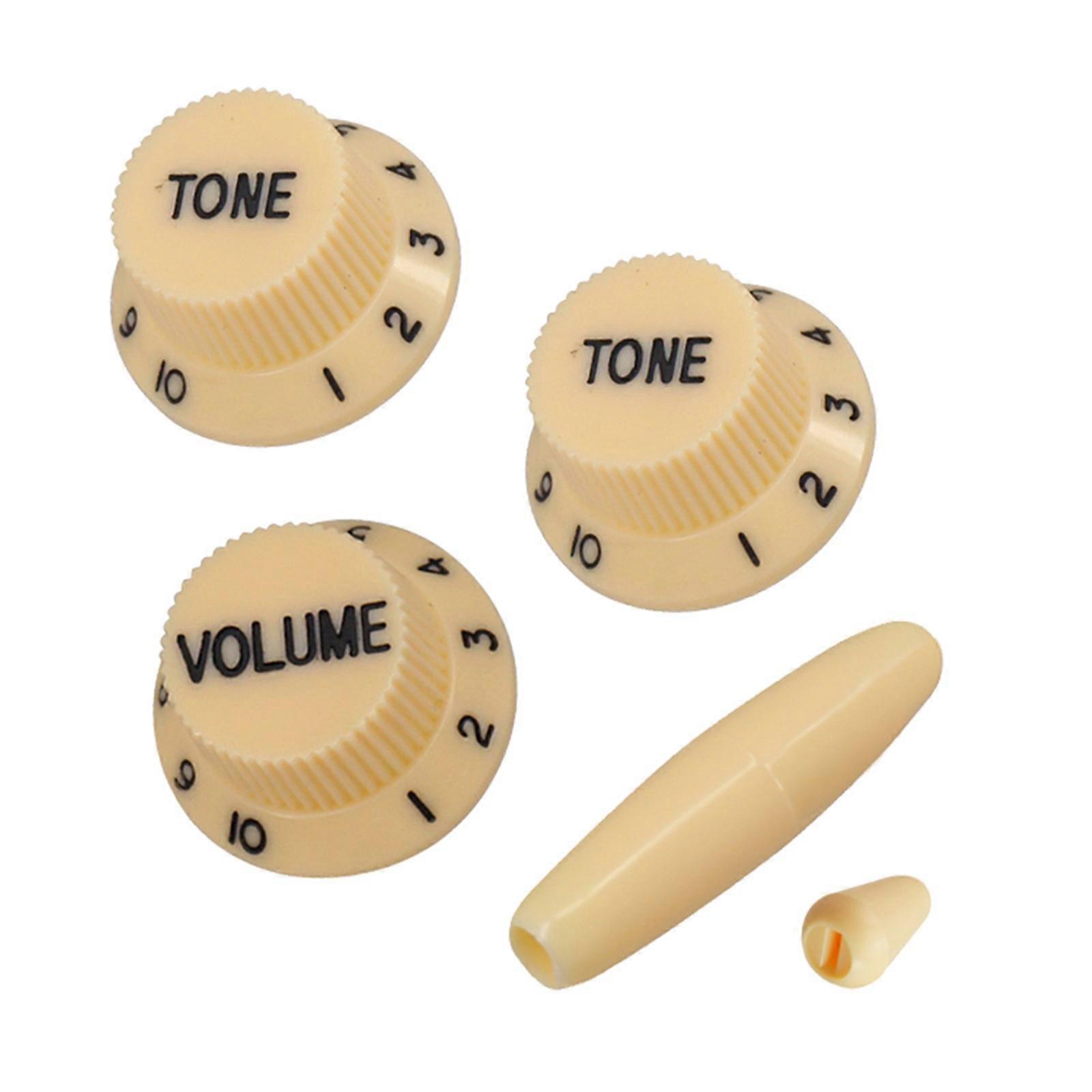 Guitar Knobs Set Potentiometer Caps Plastic Guitar Knobs Plastic Texture for Electric Guitar Volumes and Tone Controls Multicolor