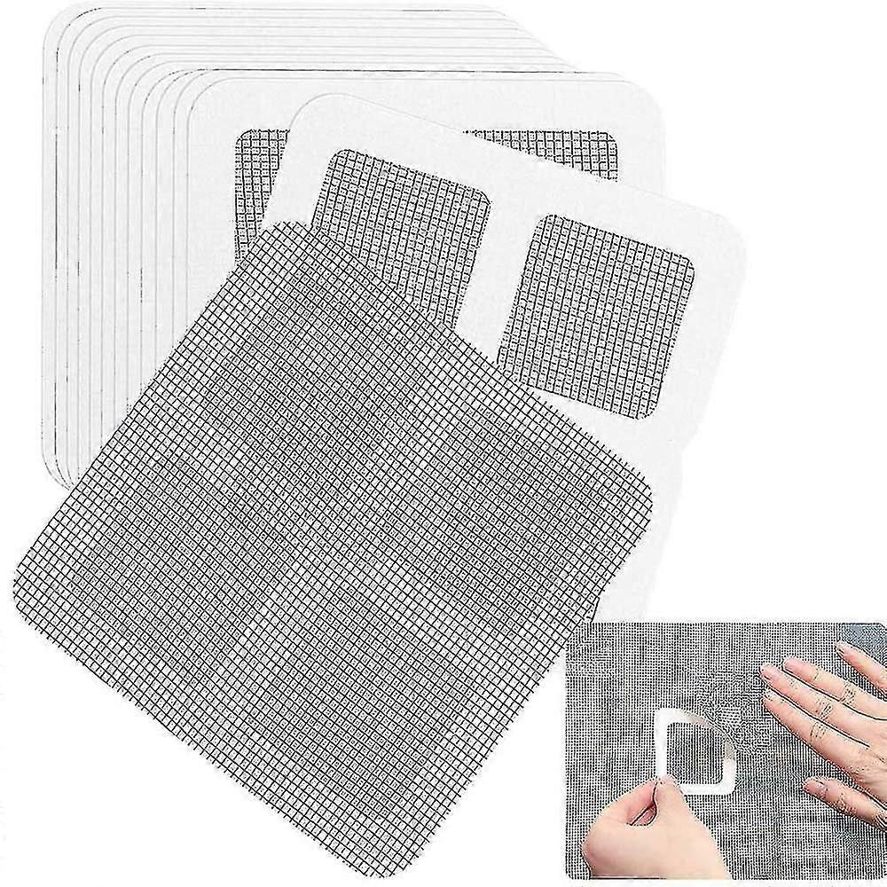 100pcs Window Door Mesh Screen Patch Repair Kit Window Mesh Net Repair Screen Patch Stickers