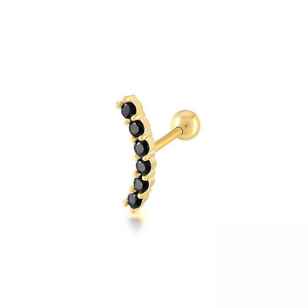 Ear Studs Single Thread Piercing S925 Single Row Diamond Embeded Silver Earrings For Daily Use