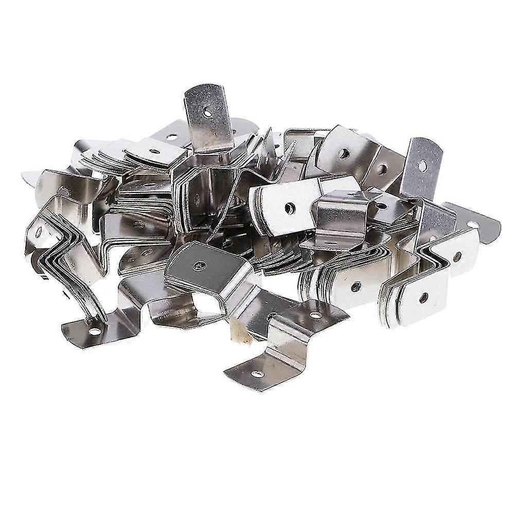 100 Pieces Meal Offset Mounting Canvas Z Clips For Photo Picture Framing