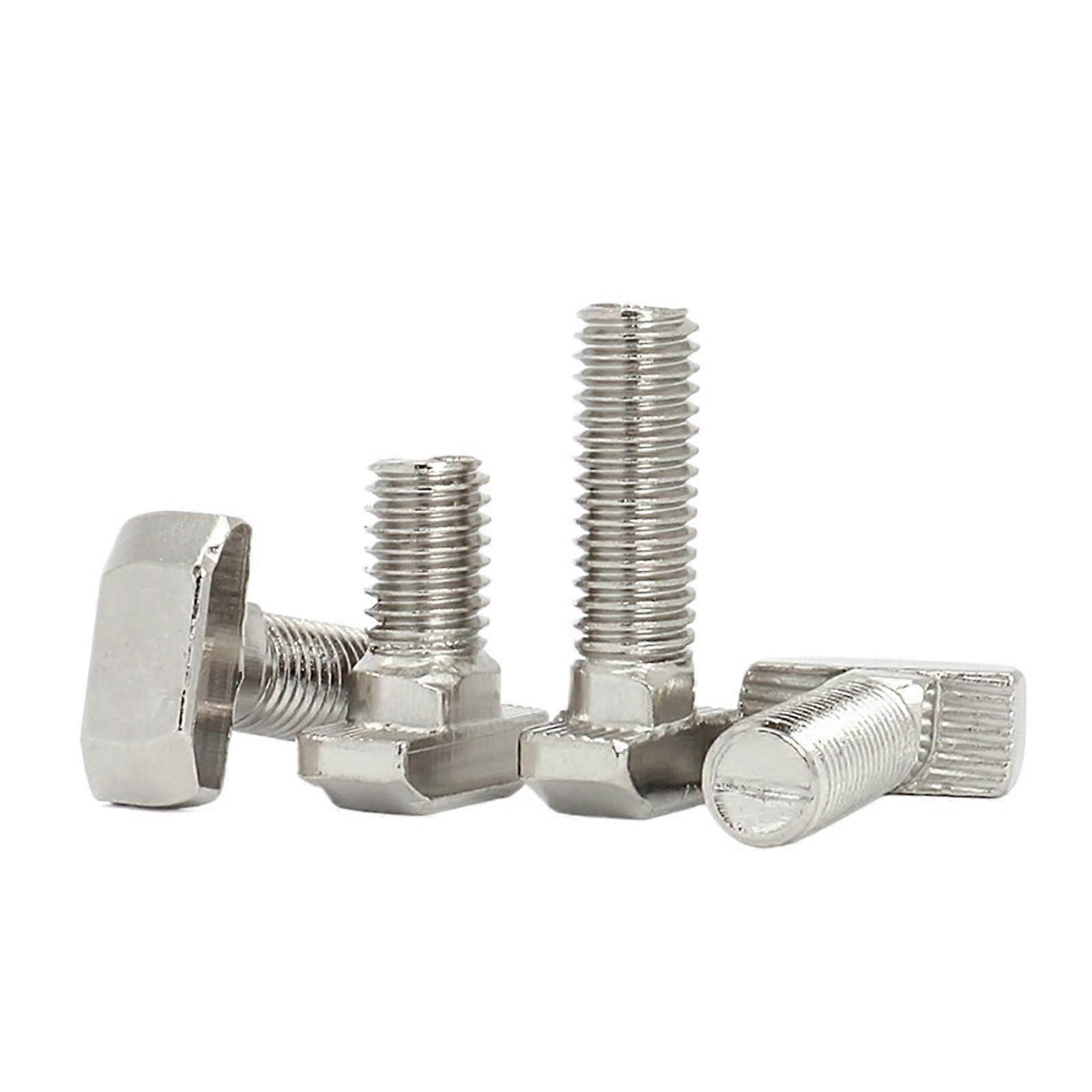 2/5/10PCS M5 M6 M8 T Hammer Head T Bolt Aluminum Connector Head T Bolts Screws for 20/30/40/45 Aluminum Profiles (Size : -M5X16mm(10PCS))