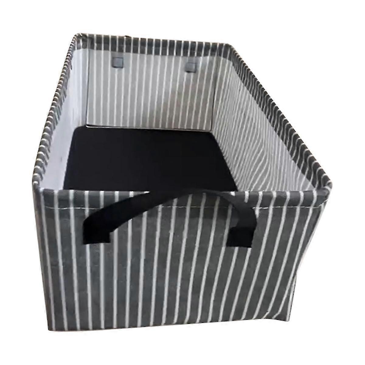 Black Strips Folding Metal Frame Clothes Storage Box Large Capacity Pants Storage Box well