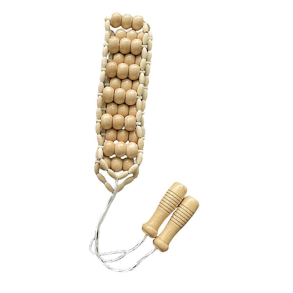Upgrade Handle Wood Back Massage Roller Rope Wood Therapy Cellulite Massage Tools for Neck Leg Back Pain Relief