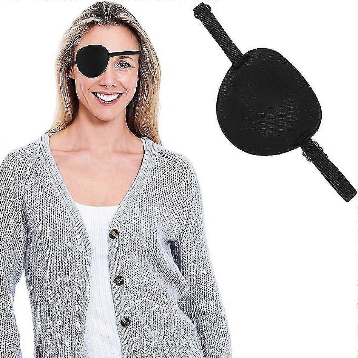 Adjustable Eye Patch 2 Pieces for Adults Children, Medical Eye Patch Adjustable, Adjustable Pirate Eye Patch