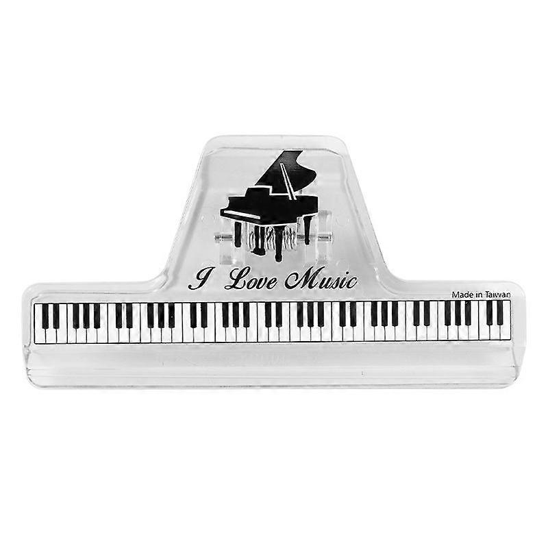 Plastic Music Book Clips - Sheet & Page Holder for Piano, Guitar, Violin & Reading Books - Piano Key Pattern