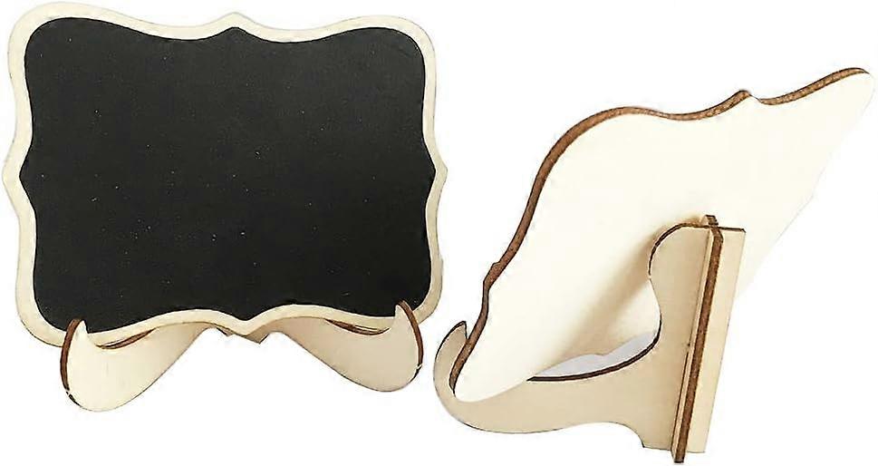 10 Pcs Mini Sign Chalkboards With Stands Small Wooden Blackboard Message Board Display Place Cards