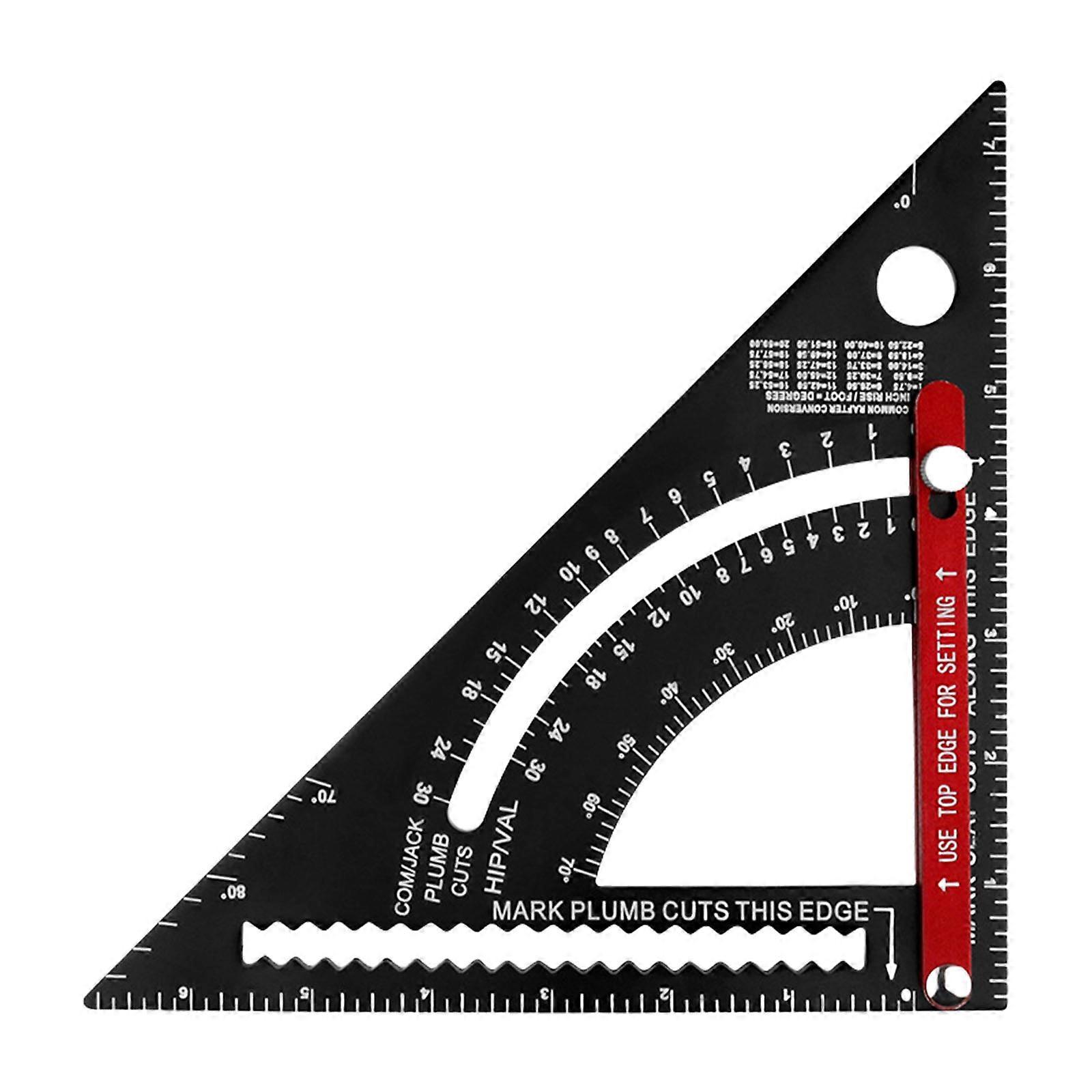 Carpenter Square Aluminium Carpentry Ruler Woodworking Measurement Tool Adjustable Combination Square Framing Square