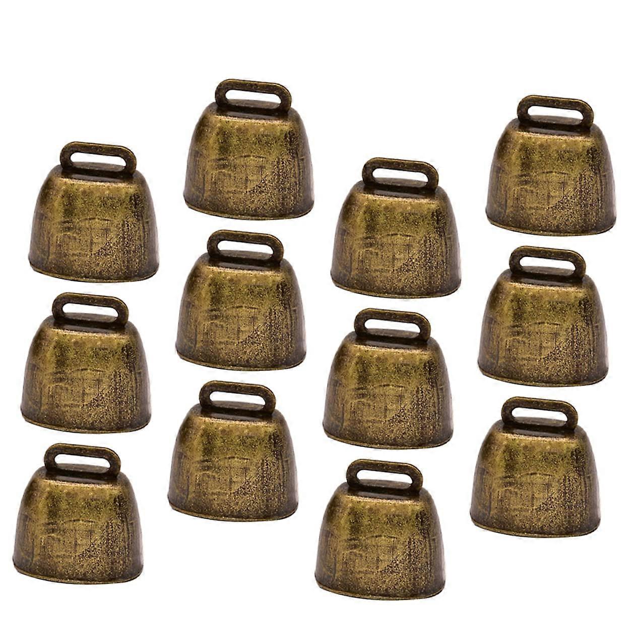 2sets Iron Livestock Bell Sheep Bell for Pet Collars Style Vintage Xmas Bell Bell Ornaments SpaceSaving Design 12pcs2