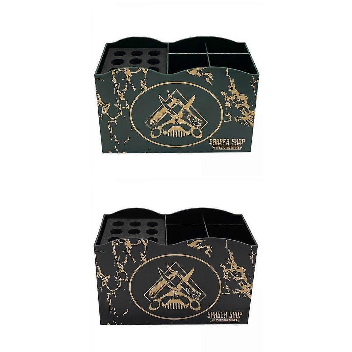 2Pcs Hairdressing Tool Storage Box Removable Scissor Holder Rack for Home