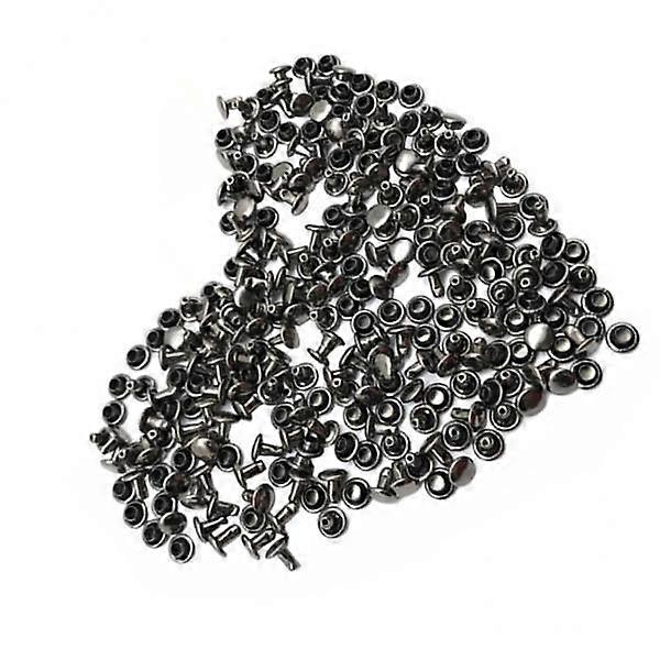 2x100 Sets Double Cap Rivets Studs Snap Rivet Leather Craft Black