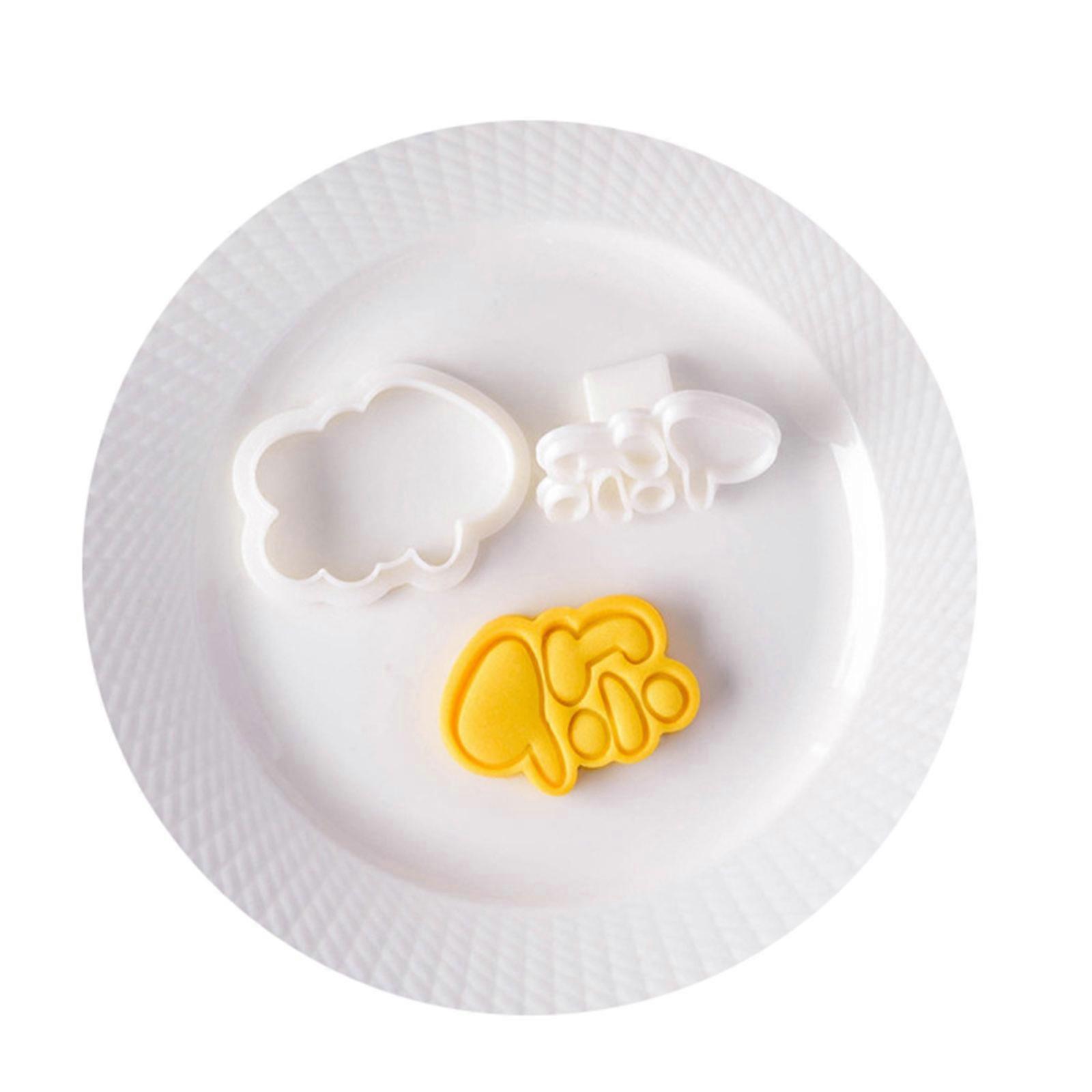 Mother's Day Series Cookie Cutter Biscuit Molds Biscuit Cutters Plastic Material Cookie Embossing Molds for DIY Baking Multicolor