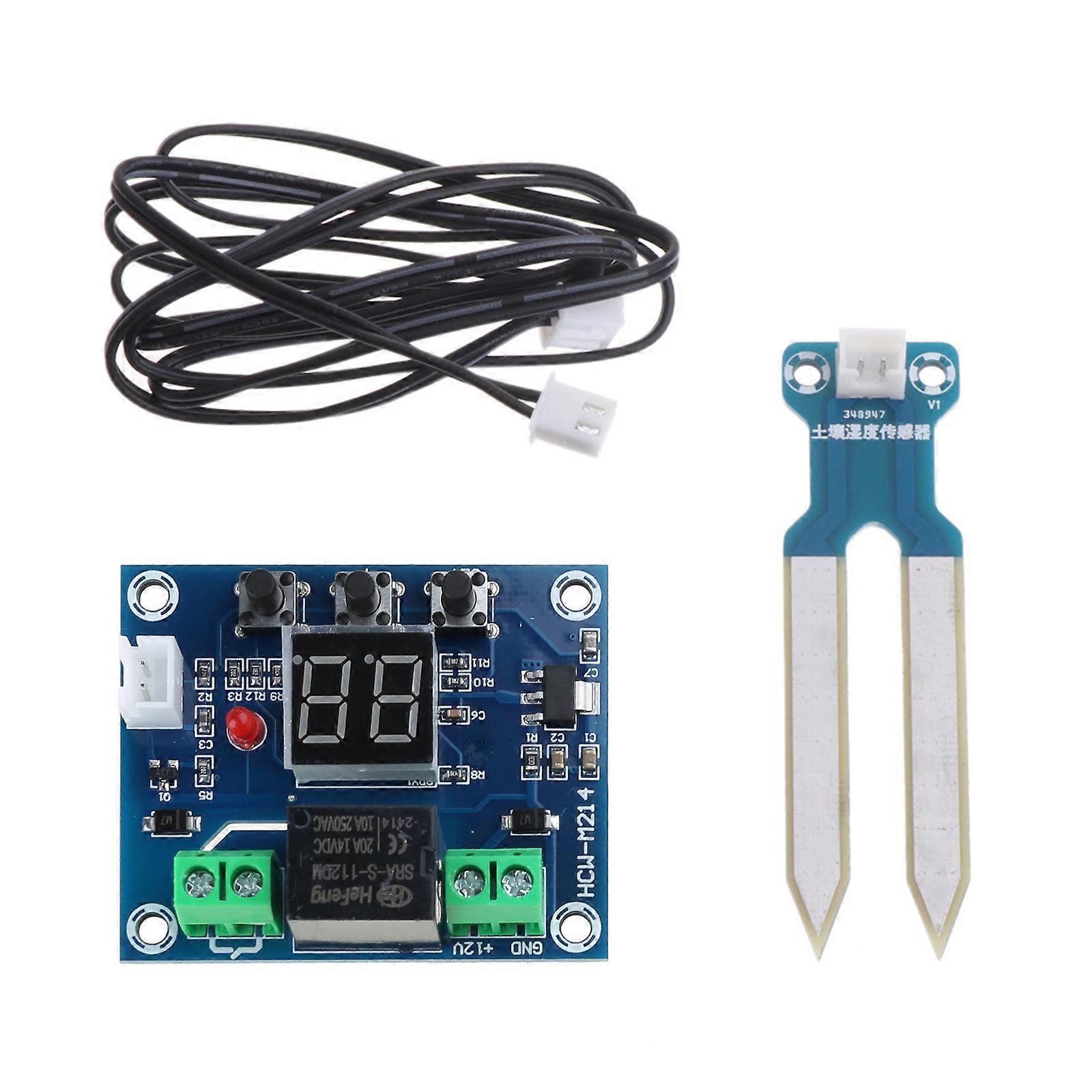Compact Electronic Module 12V Soil Humidity Sensor Controller Irrigation System Automatic Watering Module Plastic  Blue
