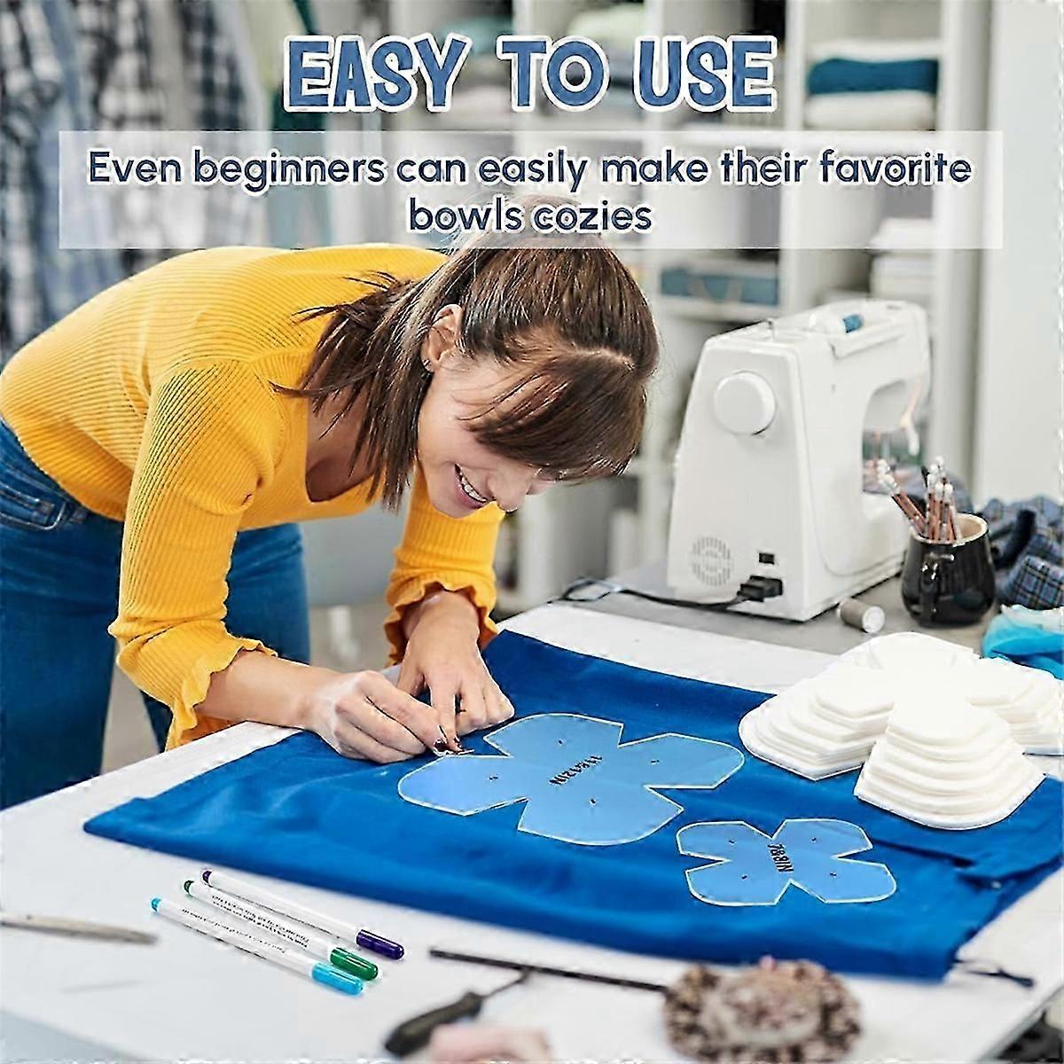 Bowl Cozy Template Set Sewing Pattern Templates for Sewing DIY