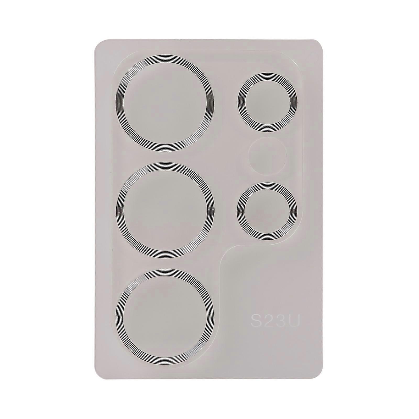 3D Camera Lens Protector for SAMS23 ULTRA Camera Lens Tempered Glass Scratch-Proof Camera Cover Cellphone Accessories Silver