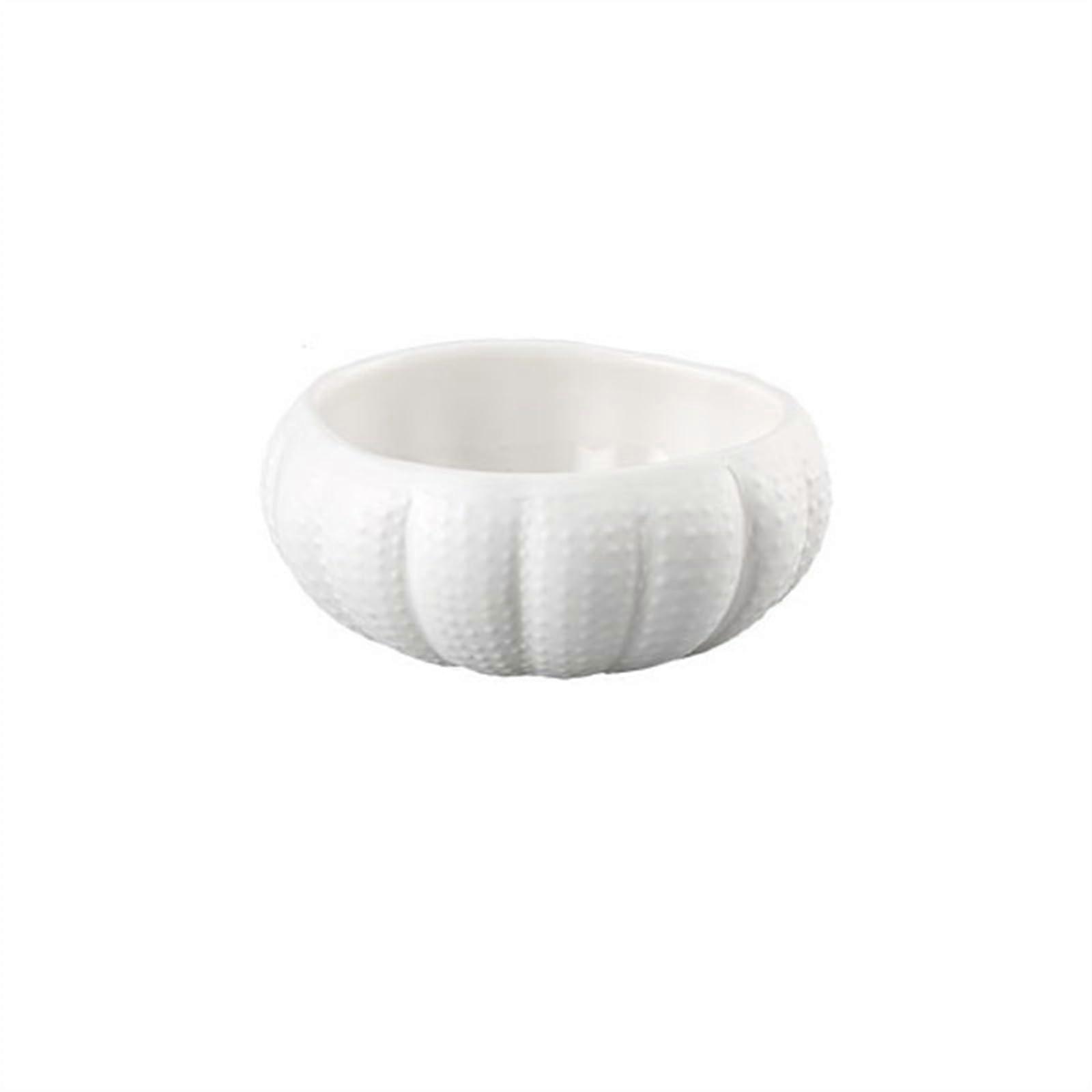 Salad Plate Oyster Shell Shape Creative Ceramic Plate for Upscale Restaurant Dessert, Dip, or Appetizer Use, 10-Inch