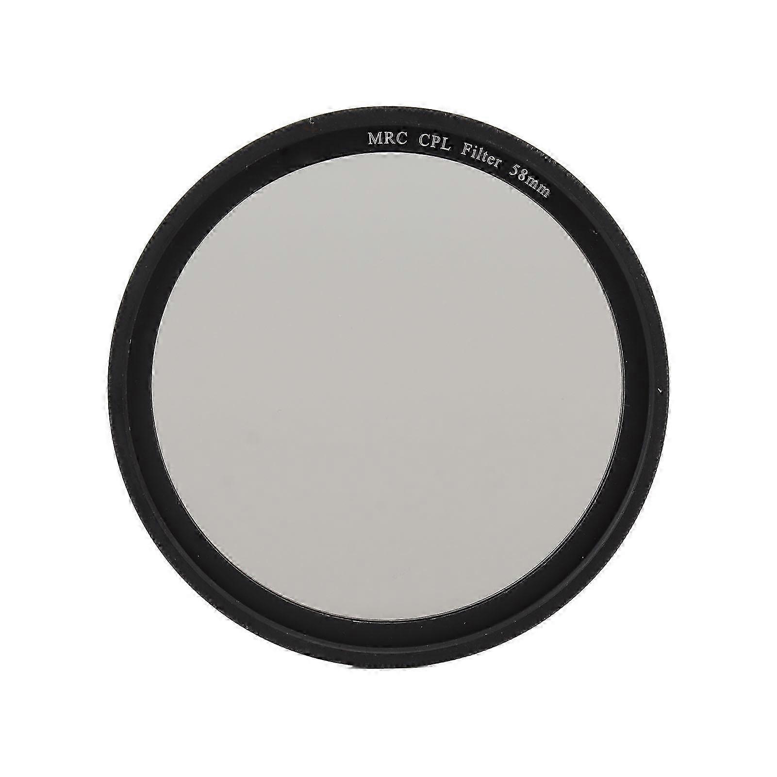 עדשת מסנן מקטב עגול מרובה ציפוי עם מסגרת דקה, 58 מ"מ/2.3 אינץ', מתאימה למותגי מצלמות שונים, מסנן מקטב MRC CPL
