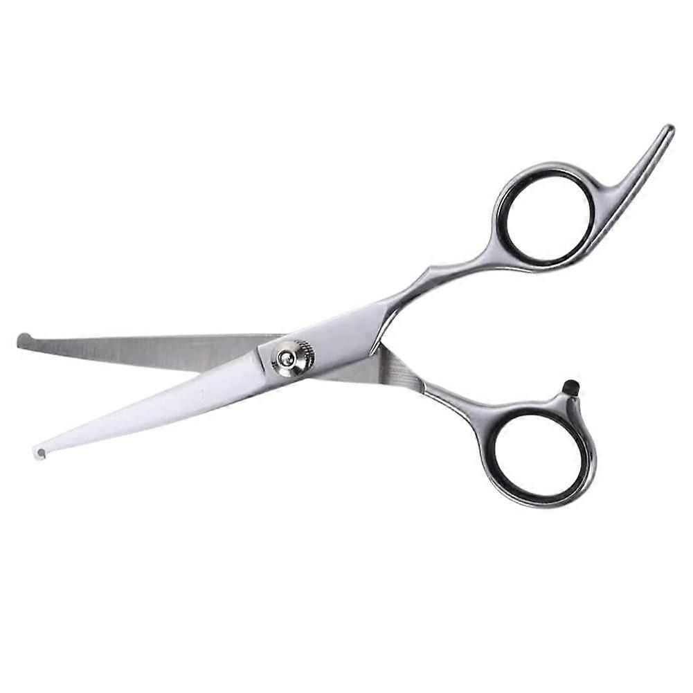 Curved Scissors (A)$Pet Grooming Scissors Set Stainless Steel Round Head Safety Downward Scissors Flat Tooth Scissors for Dogs