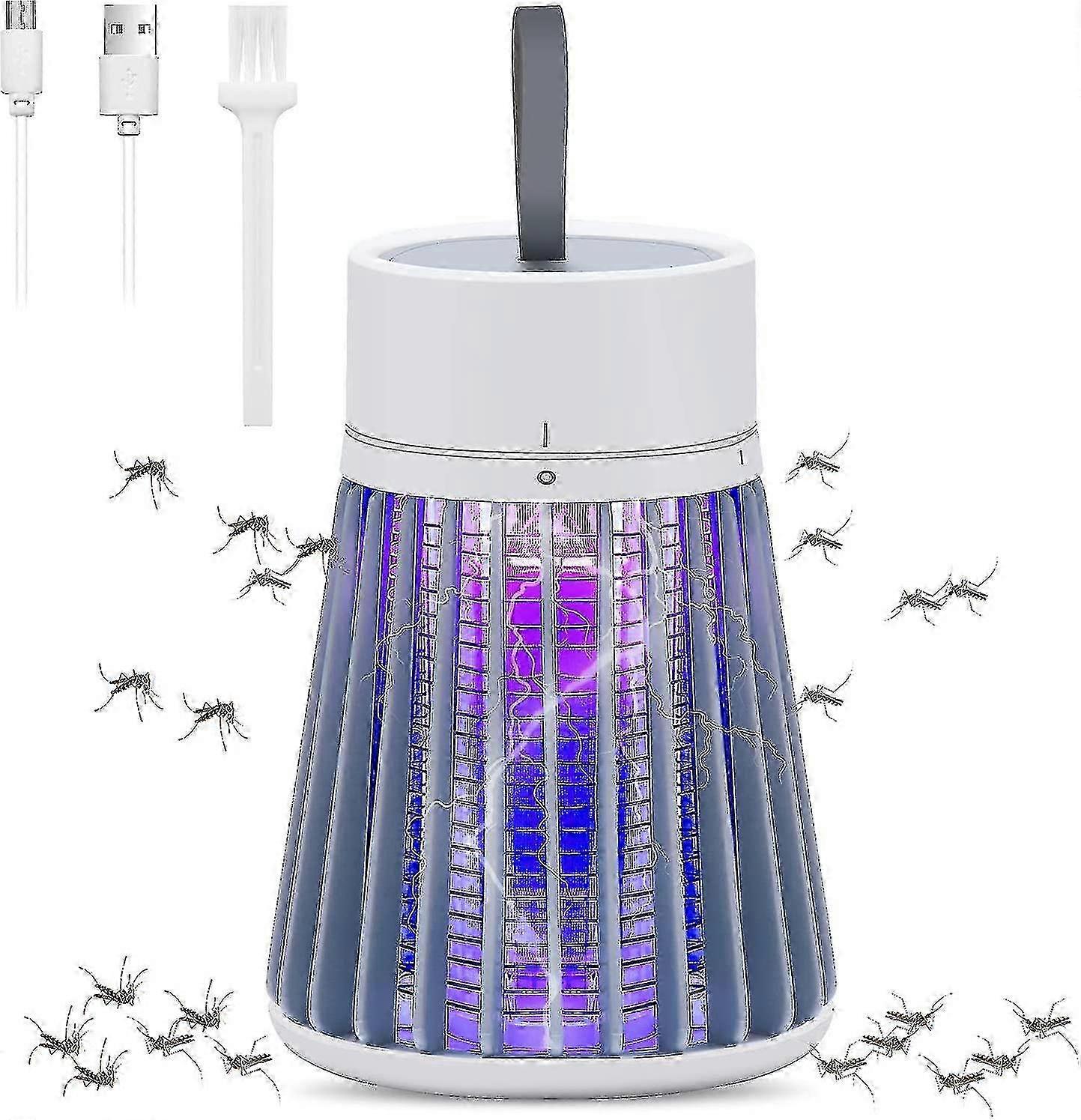 Rechargeable USB Bug Zapper - Indoor/Outdoor Mosquito & Fly Killer with LED Light