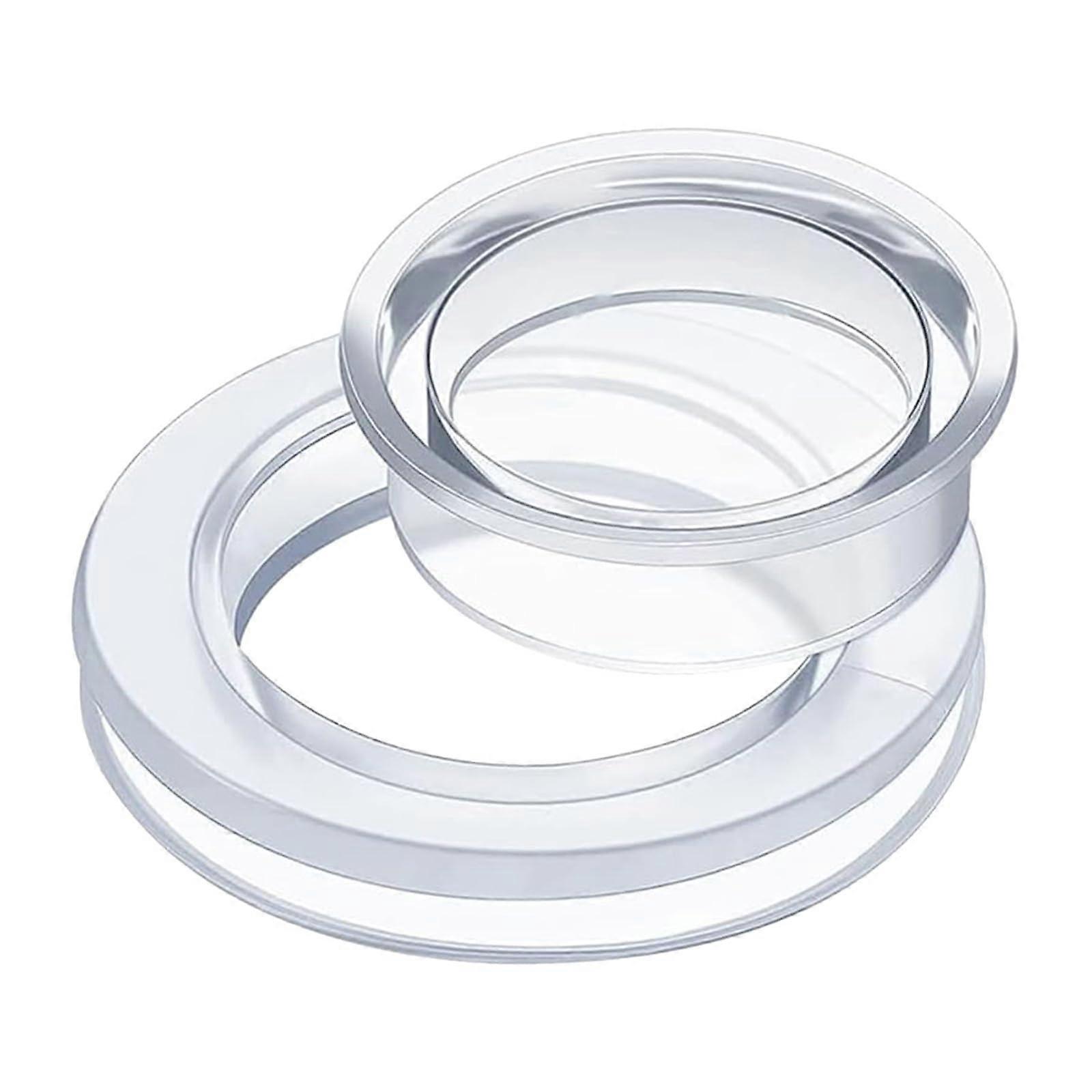 Table Umbrella Hole Ring and Caps, 4.2 cm Silicone for Garden Table, Standard Size (Clear)