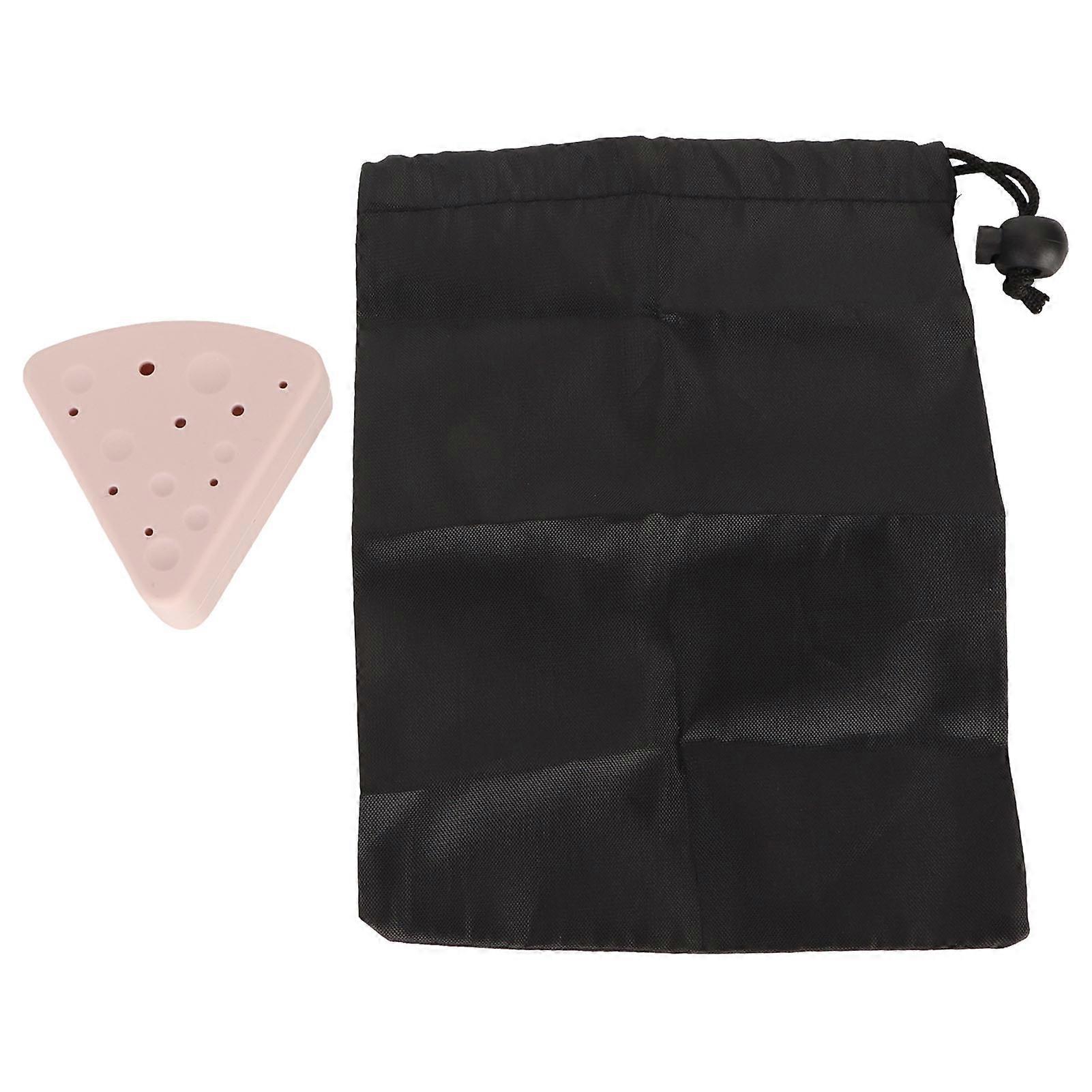 Triangle Powder Puff Case with Storage Bag Dry Wet Dual Use