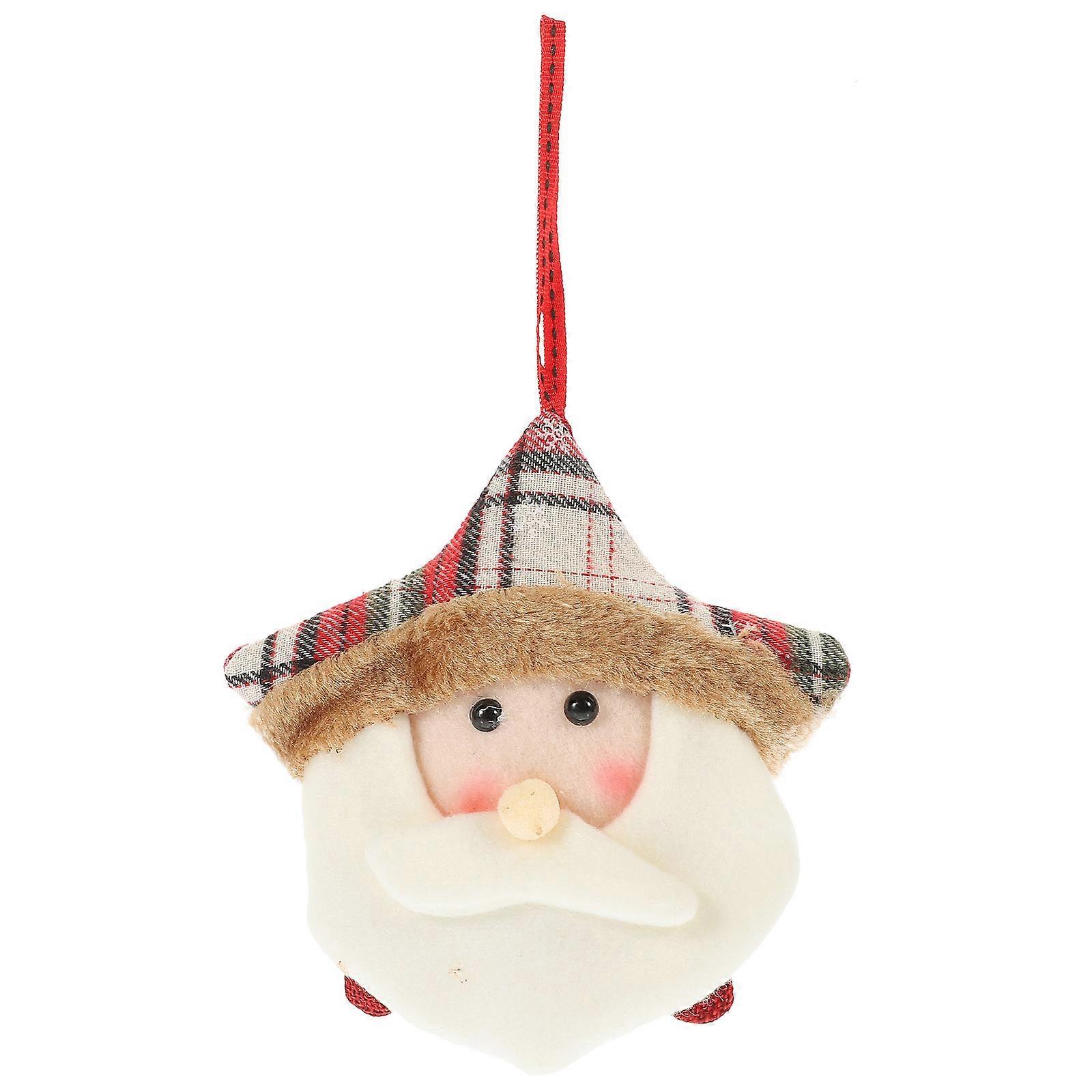 Cute Ornaments Christmas Hanging Ornament Fabric Material Festive Atmosphere Addition Pentagram 14.5x14.5x2CM 1Pack