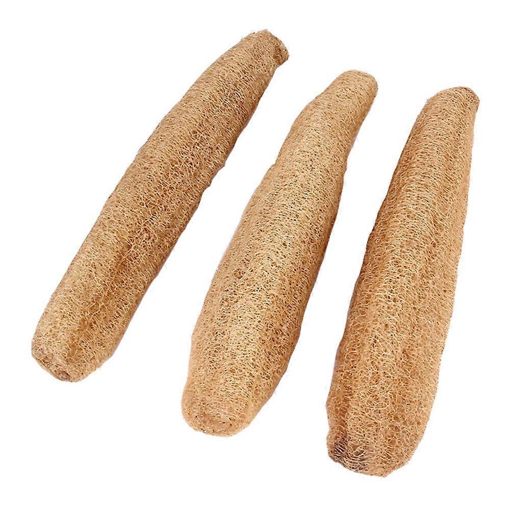 3Pcs Pet Chewing Toys for Small Animals Made of Durable Plastic Light Brown