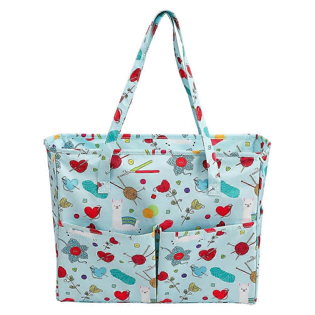 Comforter Storage Bag Portable Multi Functional Knitting Wool Pouch For Home Office Travel Dorm Large Capacity Rectangular Handbag Design 1Pcs