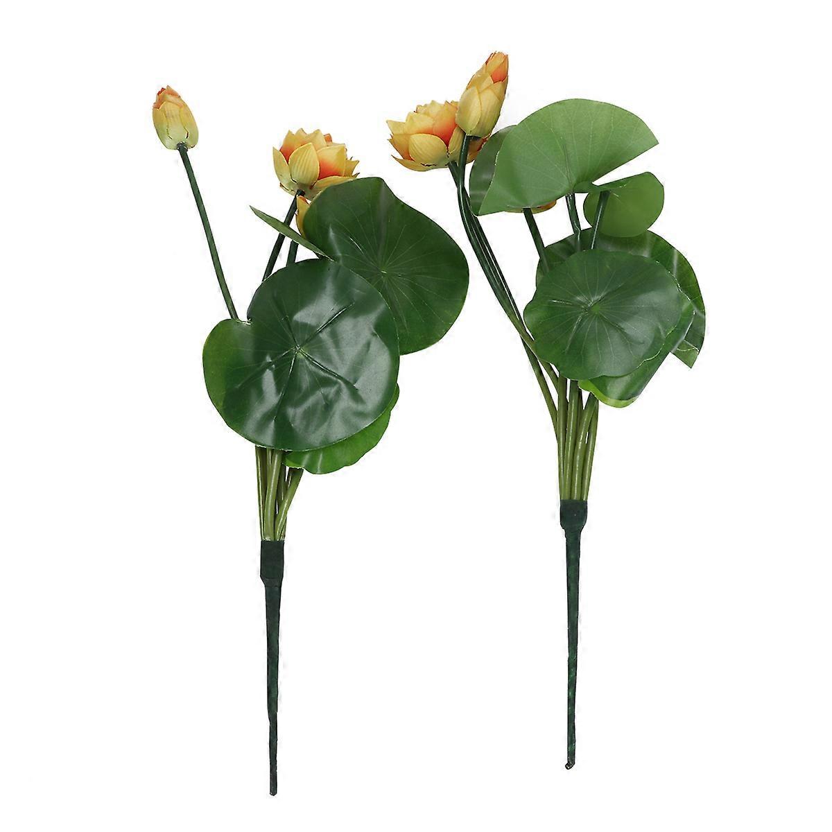 Fake Flower Decor Artificial Flower Stems Realistic Flowers for Living Room Home Store Party Festival 2Pcs Pack Red