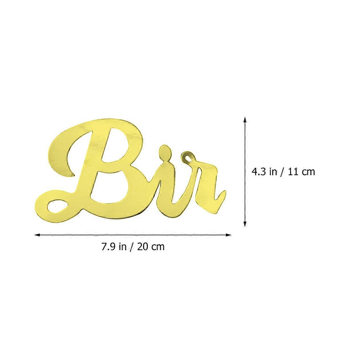 Reusable Birthday Banner Golden Mirror Paper Bunting Garland Decoration Rectangular Letters Shiny Design Birthday Party 1Set