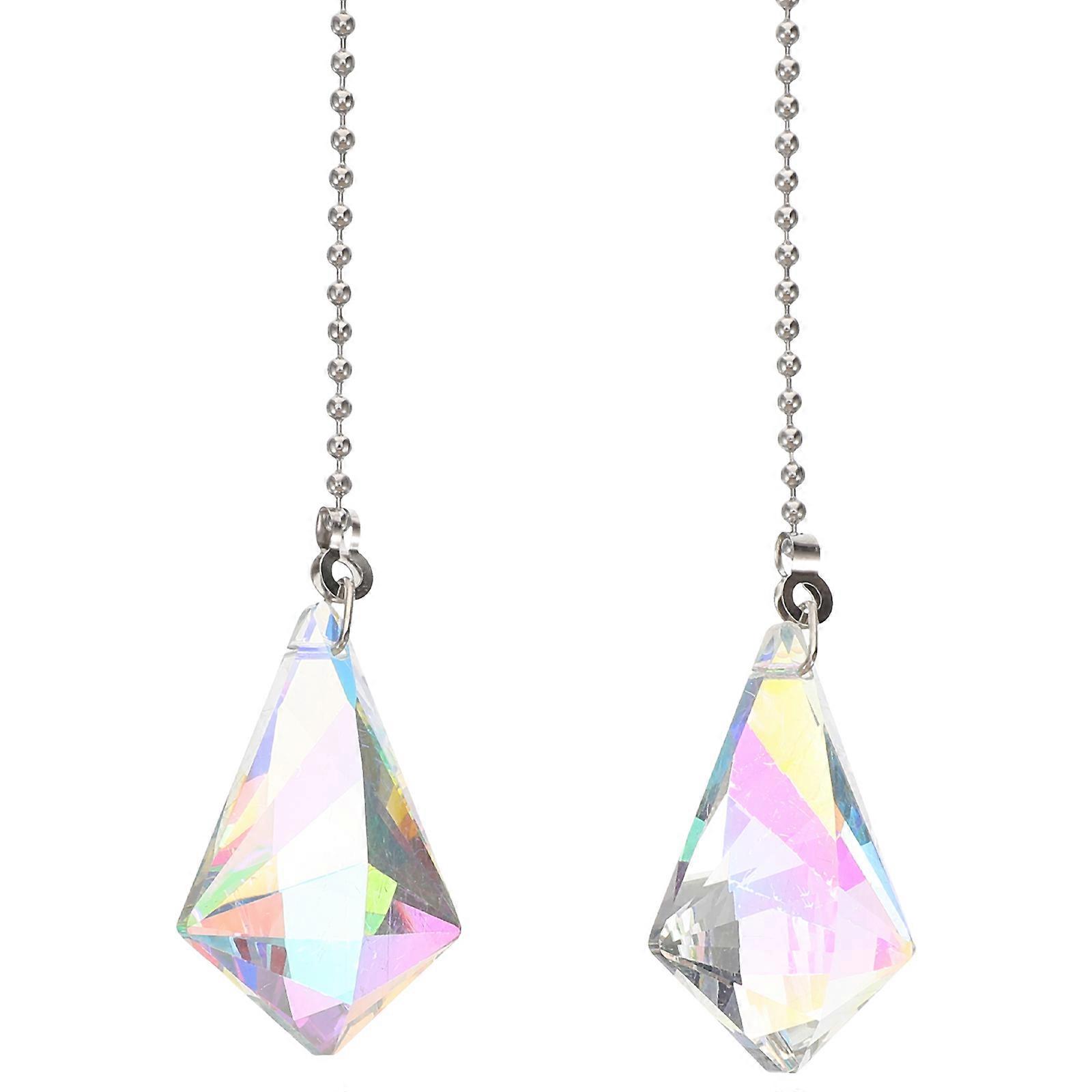 Elegant 2 Pack Crystal Bead Fan Pull Chain Extensions for Ceiling Fans & Lamps – Easy Install Home Decor Replacement