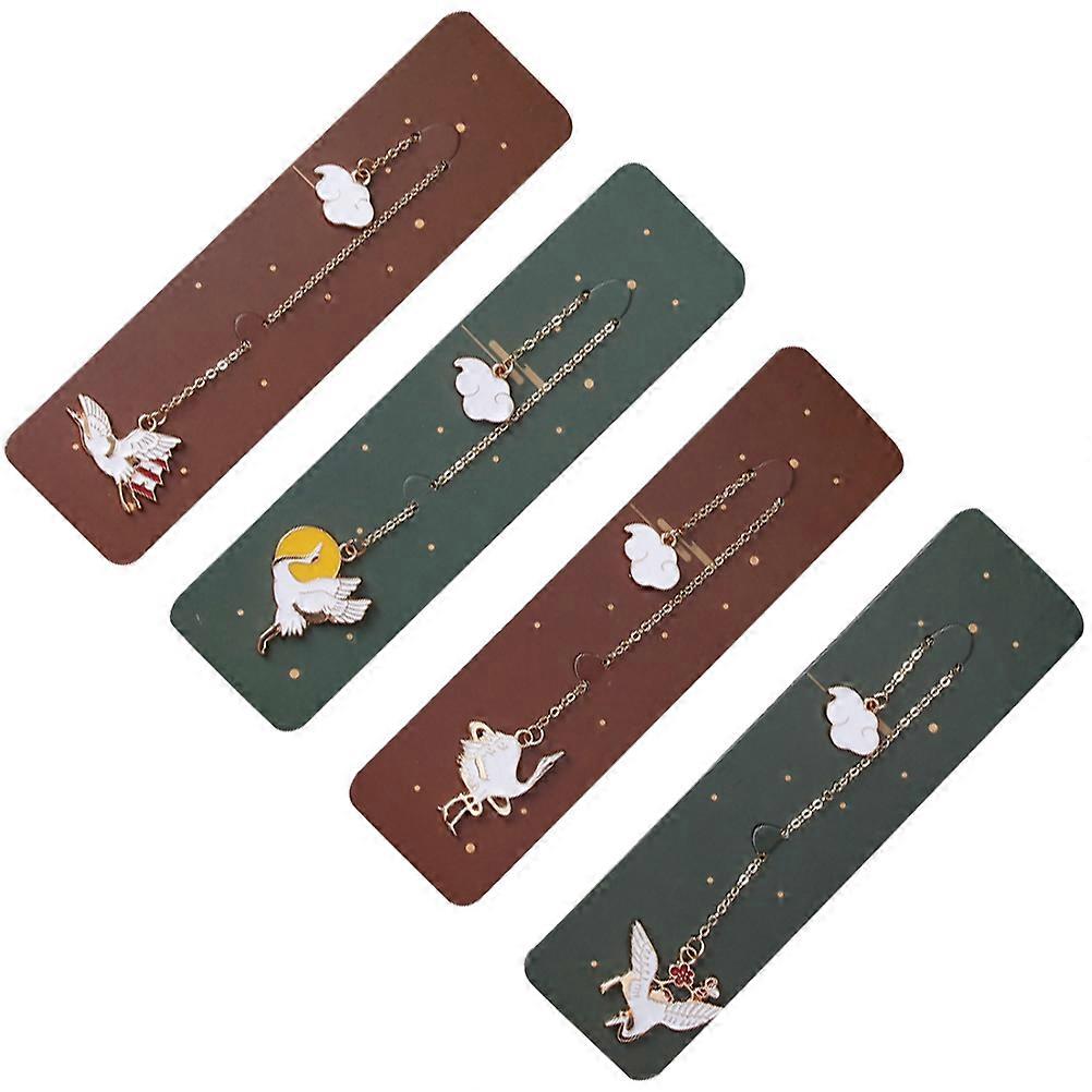 Creative Bookmarks Metal Tower Shape Environmental Protection For Study Home Use 4Pcs