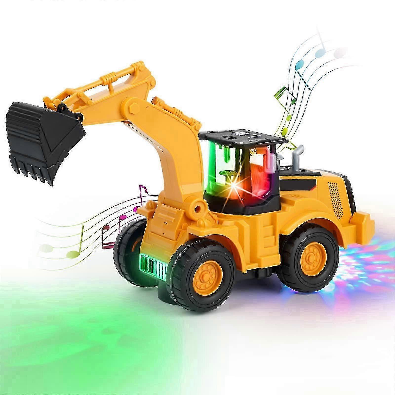 Excavator Toy, Automatic Walking with Sound and Light Vehicle Construction Vehicles, Children's Toy