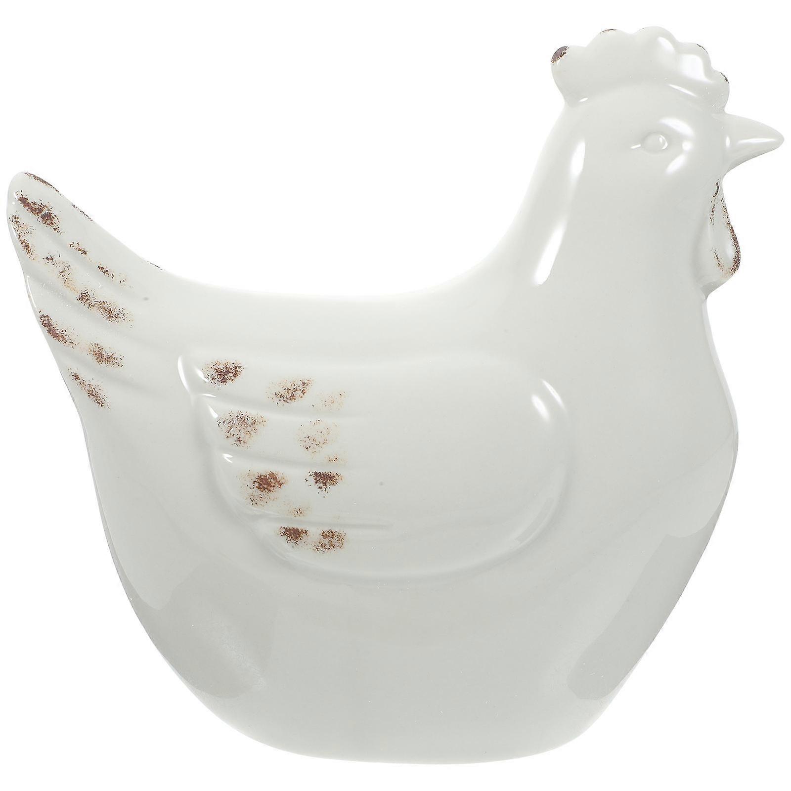 Ceramic Hen Figurine for Creative Home Decoration