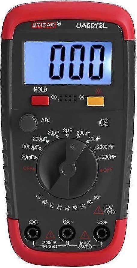 Digital Capacitance Meter, Capacitor Pro Tester 0.1pF - 20000uF with LCD Backlight Max 1999 Display