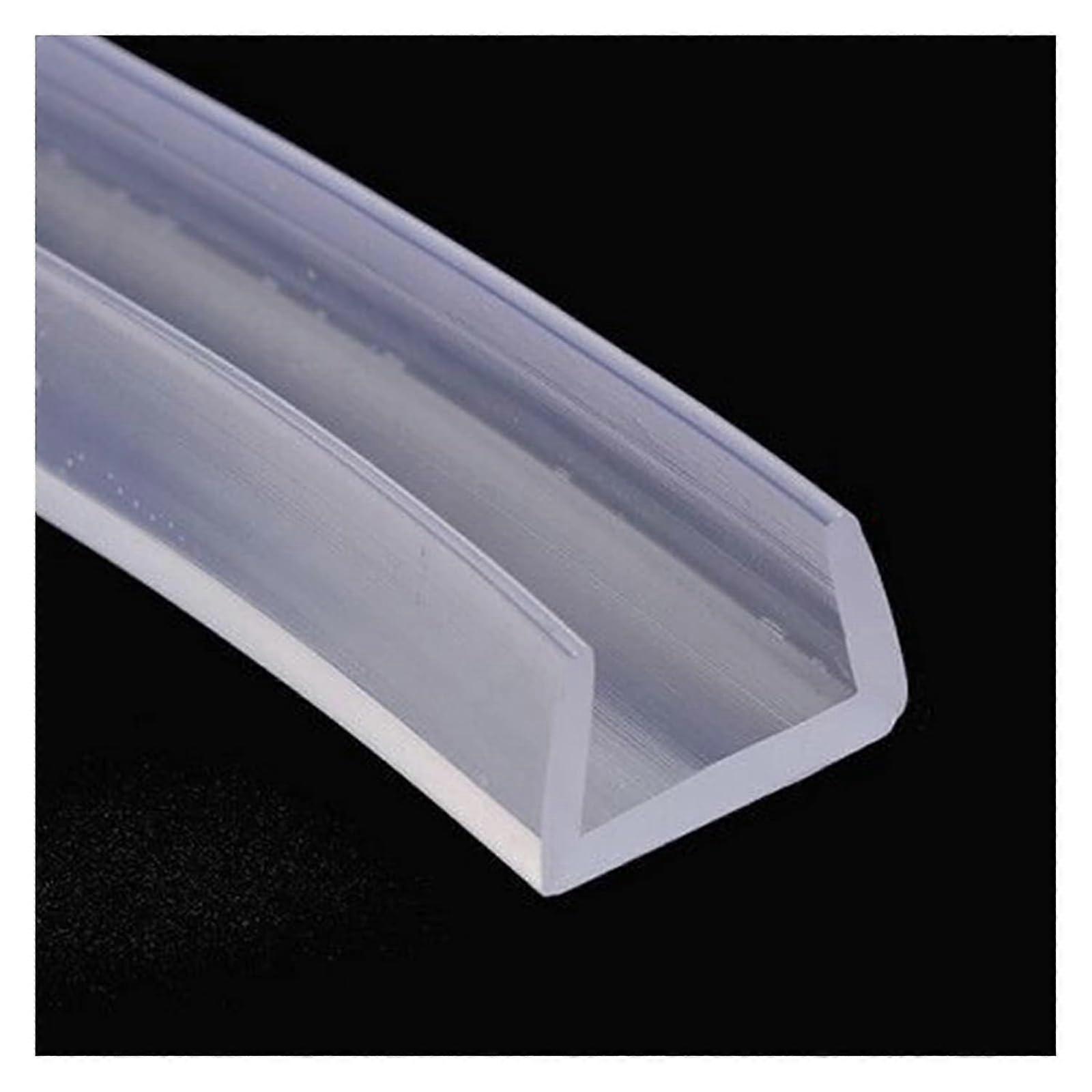 U Shaped Edge Sealant Rubber Channel Trim Clear 5m (19mm x 12mm)
