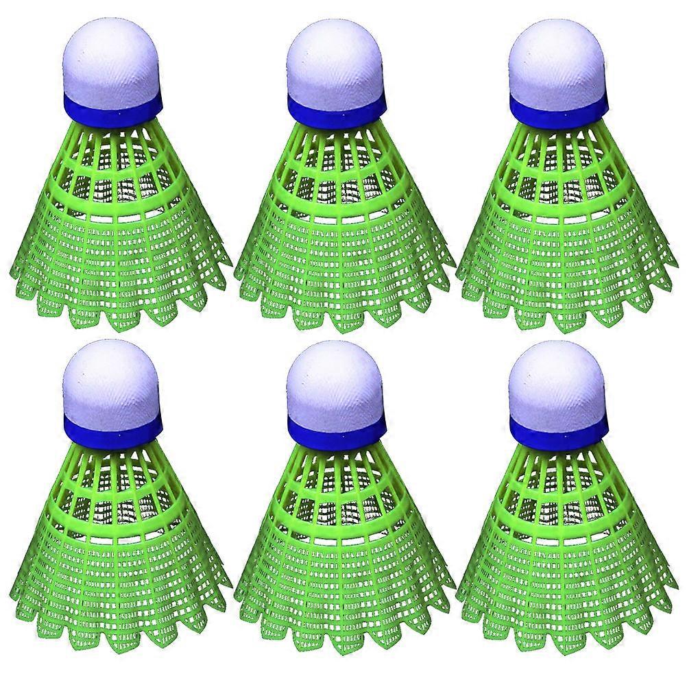 Here's a refined and professional product description based on your input:
**6pcs Light Weight Plastic Badminton Shuttlecocks – Durable Nylon