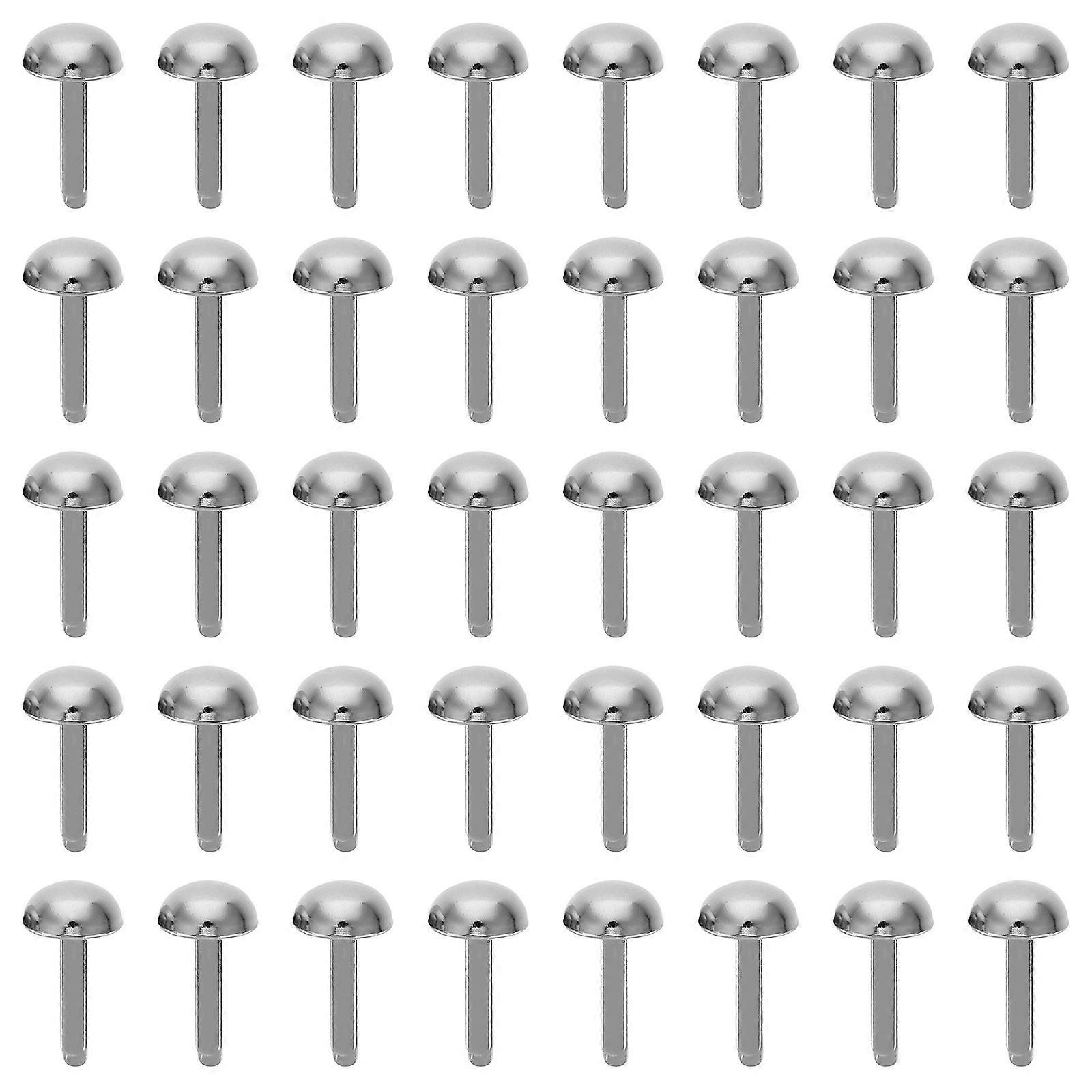 Craft Scrapbooking Mini Brads Two Legged Nails Kids Handmade Accessories Silver 0.8X0.8X1.5CM DIY Craft Making 50Pcs