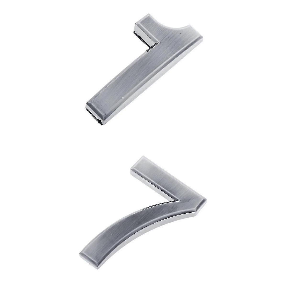 2Pcs Mailbox Digital Number Sign Stickers 1 & 7 for House Room Office Window